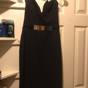 Black dress sweetheart neck